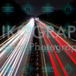 Lichtspuren der Autobahn